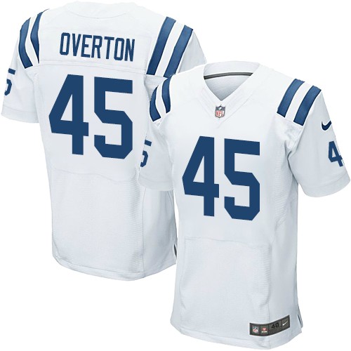 Men's Elite Matt Overton Nike Jersey White Road - #45 NFL Indianapolis Colts